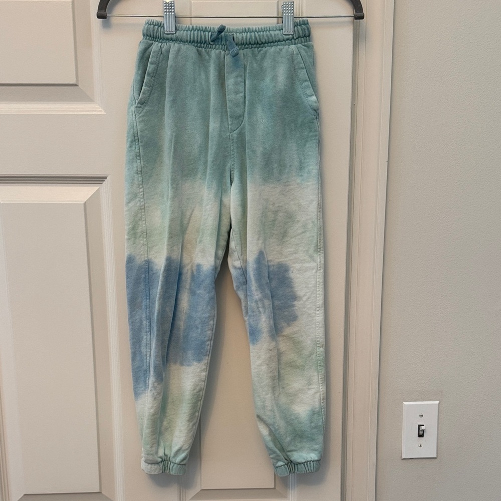 Zara Kids Tie-Dye Sweatpants - Green and Blue